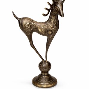 brass decorative deer figurine 12 inch