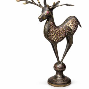 brass engraved deer statue 18 inch