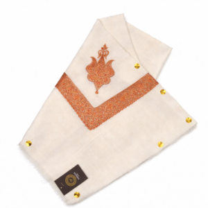 cream embroidered pashmina