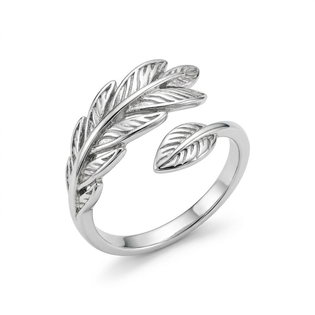delicate silver leaf wrap ring delicate silver leaf wrap ring