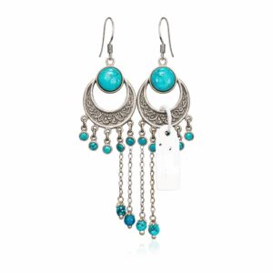 earrings of hope with turquoise stones