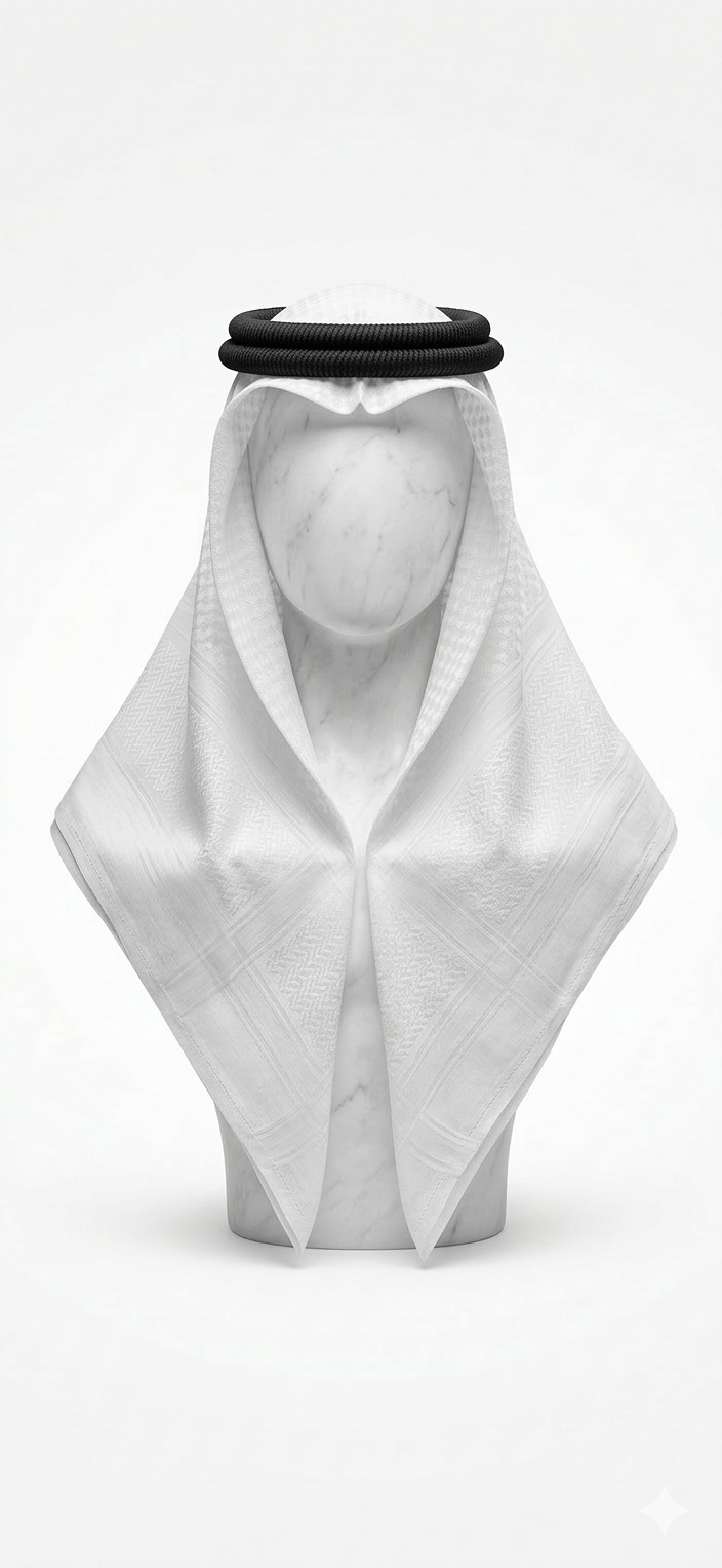 elegant white ghutra with black agal elegant white ghutra with black agal