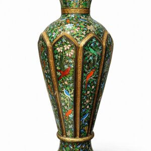 floral & bird enamel palace vase 32 inch