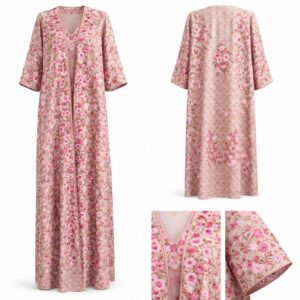 floral rose cotton silk ari embroidered two piece set