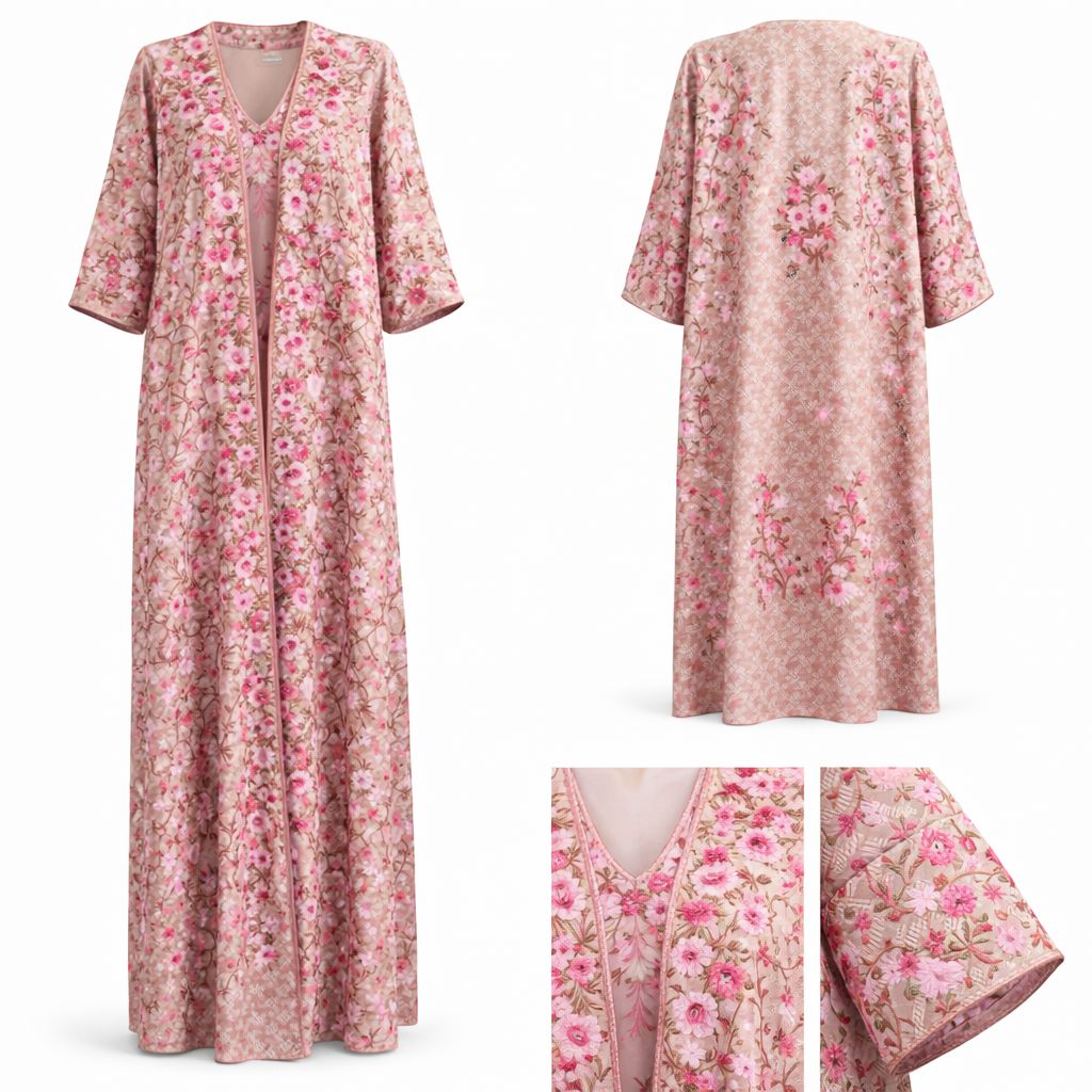 floral rose cotton silk ari embroidered two piece set floral rose cotton silk ari embroidered two piece set