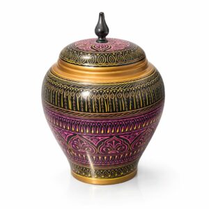hand painted decorative wooden candy jar (6 inch)