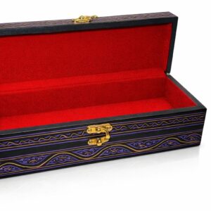 hand painted papier mâché wooden jewelry box