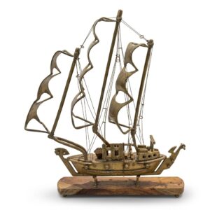 handcrafted brass sailing ship model l size