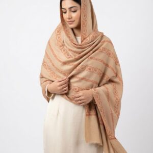 jali stole beige and rust