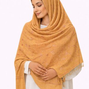 jali stole ochre and peach