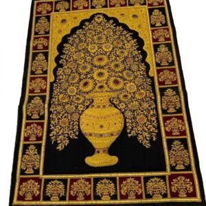 jewel carpet black and gold 180x120cm
