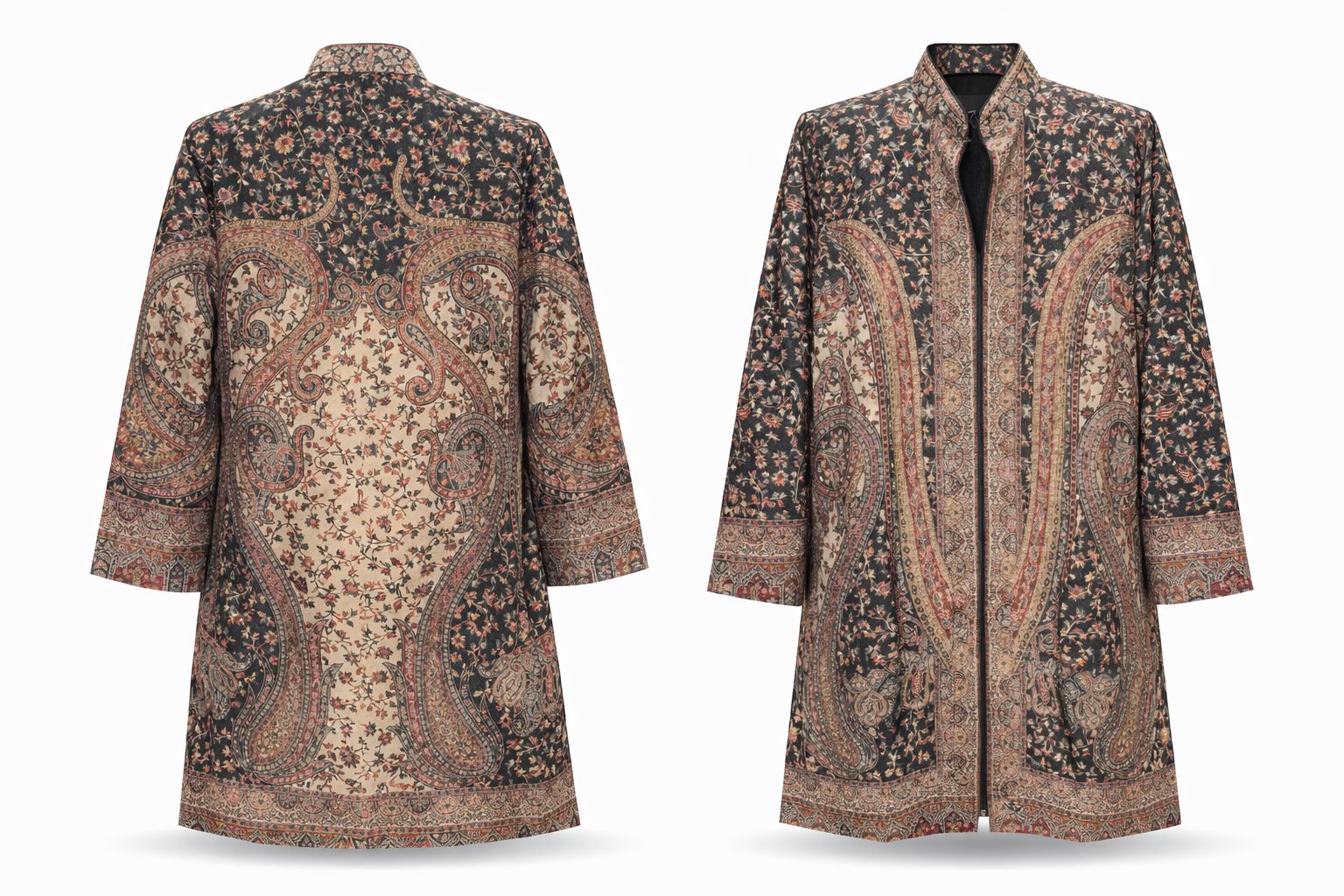 kani short jacket black & beige