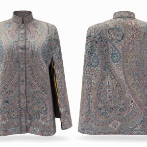 kani teal heritage medallion cape (size 42)