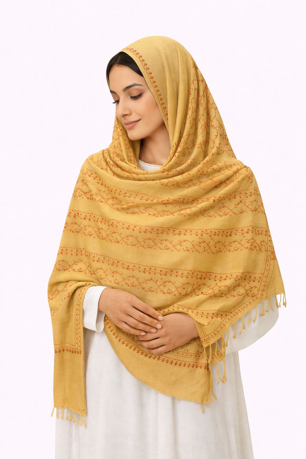mp hashidar stole mustard and rust