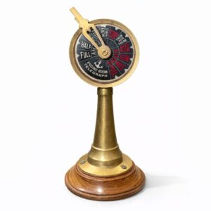 marine engine room telegraph brass & wood