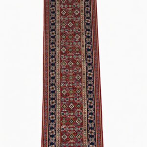 pakistani hand knotted wool sherwan runner rug 2.5x10 feets