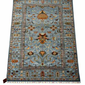 pakistani hand made blue sherwan carpet 3 x 5 feet