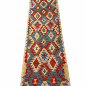 pakistani kilim diamond runner rug 2.5x10 feets