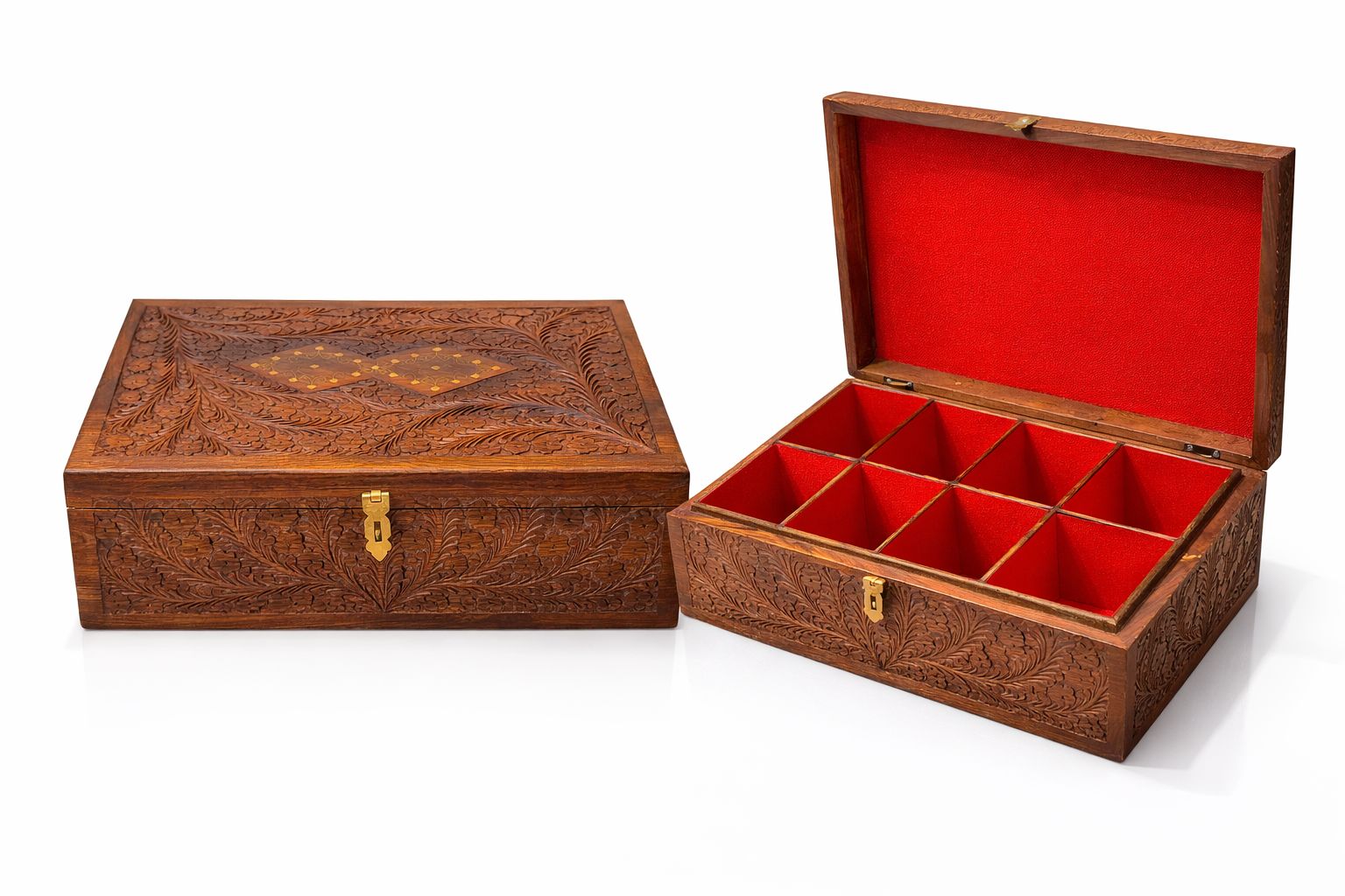 premium 1 piece hand carved rosewood box (12 x 18 inch) in natural brown finish premium 1 piece hand carved rosewood box (12 x 18 inch) in natural brown finish