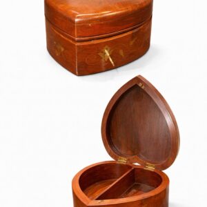 rosewood heart shape jewelry box