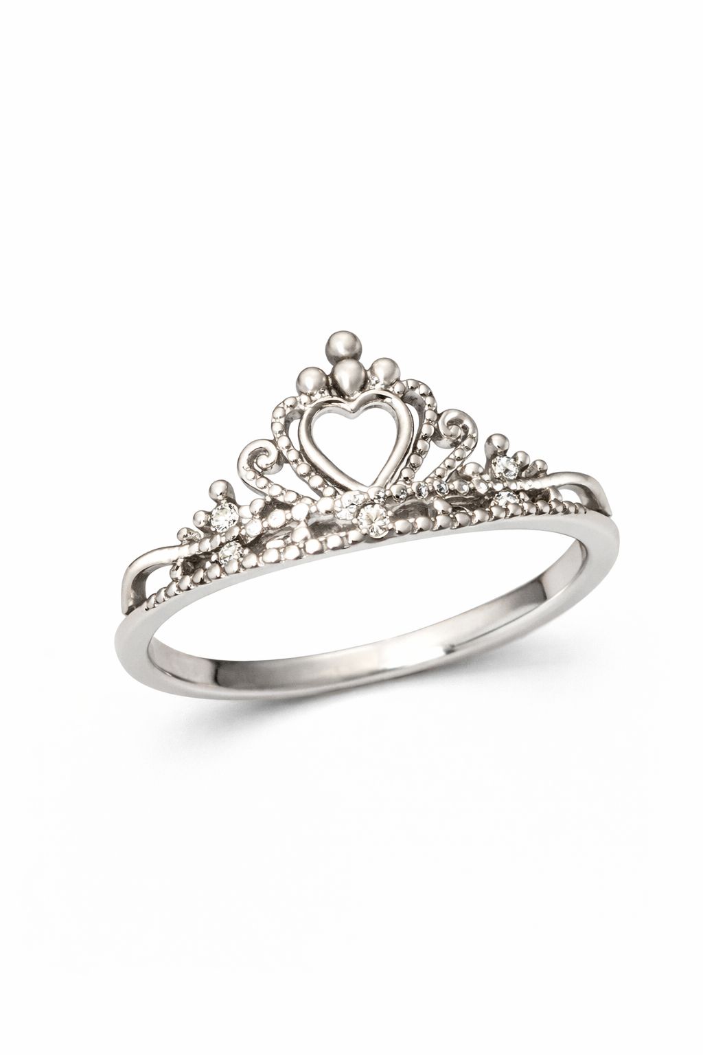 sterling silver heart tiara ring sterling silver heart tiara ring