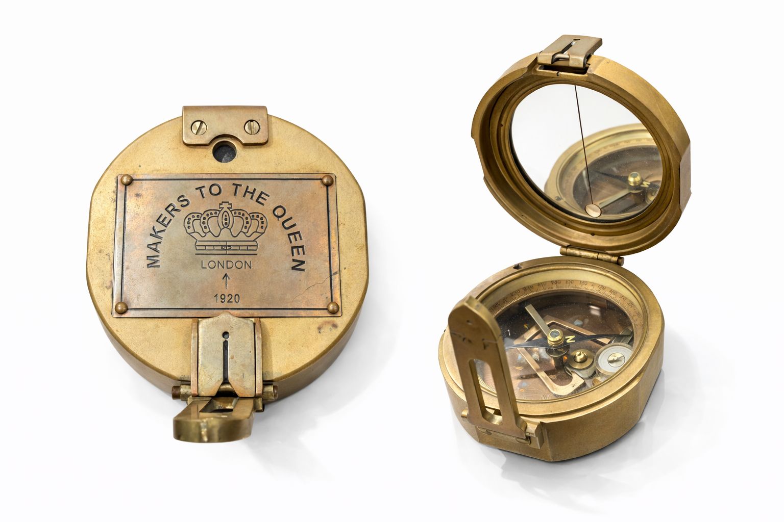 vintage 1920 british military prismatic sighting compass. vintage 1920 british military prismatic sighting compass.