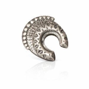 vintage crescent tribal silver ring