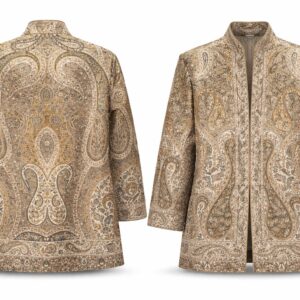women’s kani woolen short coat beige & earth tones