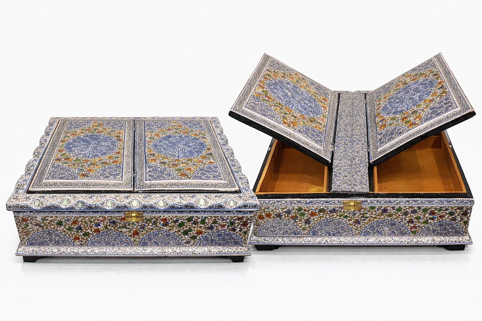 Papier-Mâché Quran Box - Multicolour & Blue