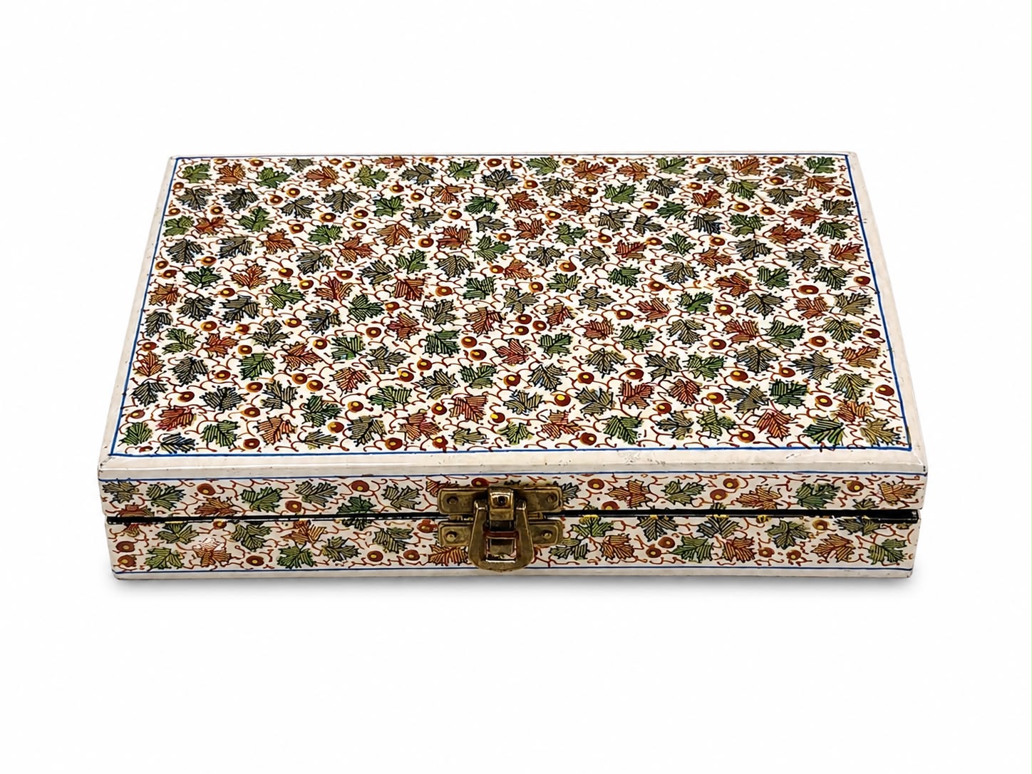 Luxury Kashmiri Heritage Box – Leaf Pattern