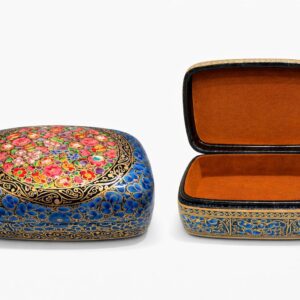 Paper Meche Floral Treasure Box - Blue & Multi-Color 3x4