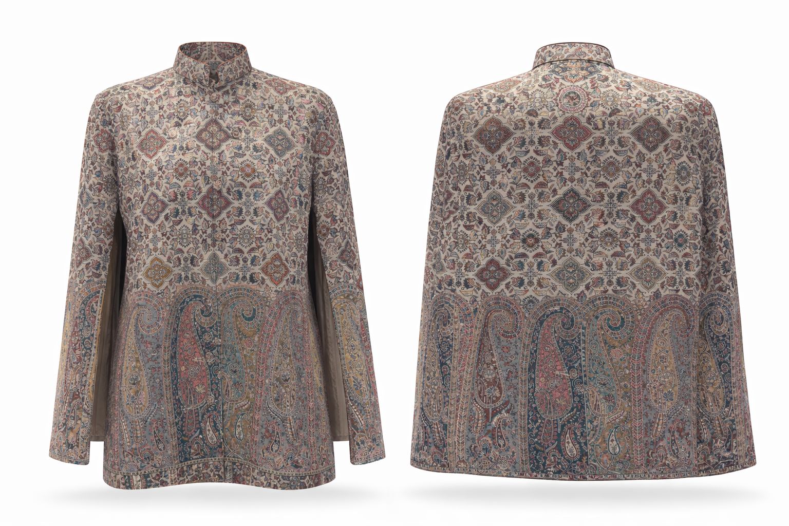 Kani Floral Mosaic & Vintage Paisley Cape (Size 42)