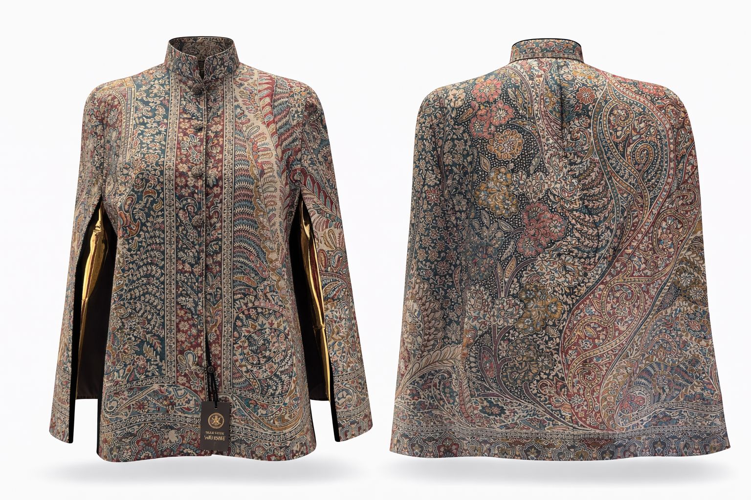 Kani Heritage Tapestry & Imperial Paisley Cape "Antique Parchment Bloom" (Size 44)
