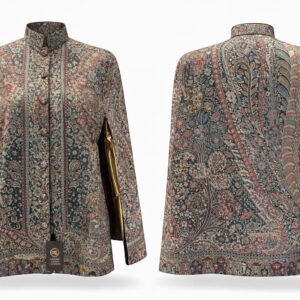 Kani Heritage Tapestry & Imperial Paisley Cape "Oceanic Bloom Mosaic" (Size 44)