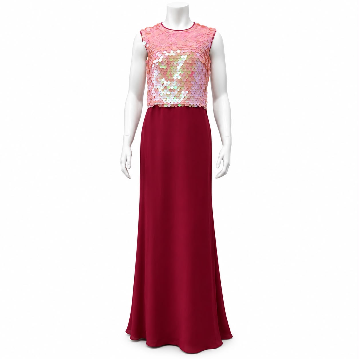 Milan Pink & Burgundy Gown