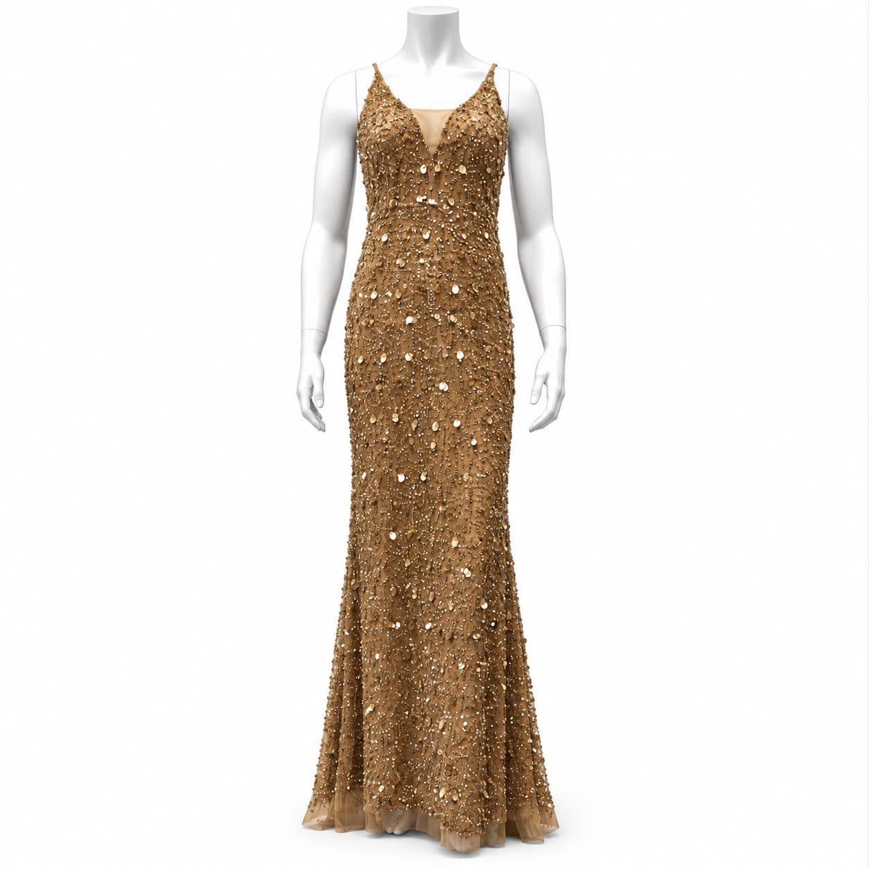 Florence Bronze & Gold Sequin Gown