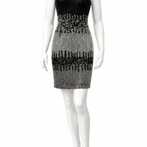 Milan Black & Silver Ombre Sequin Cocktail Dress