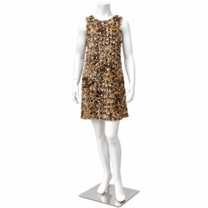 Milan Bronze & Gold Sequin Cocktail Dress