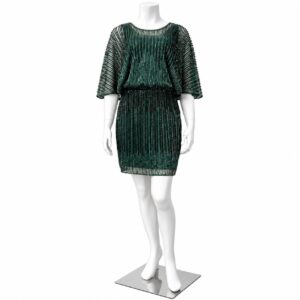 Milan Emerald Green Beaded Shift Dress